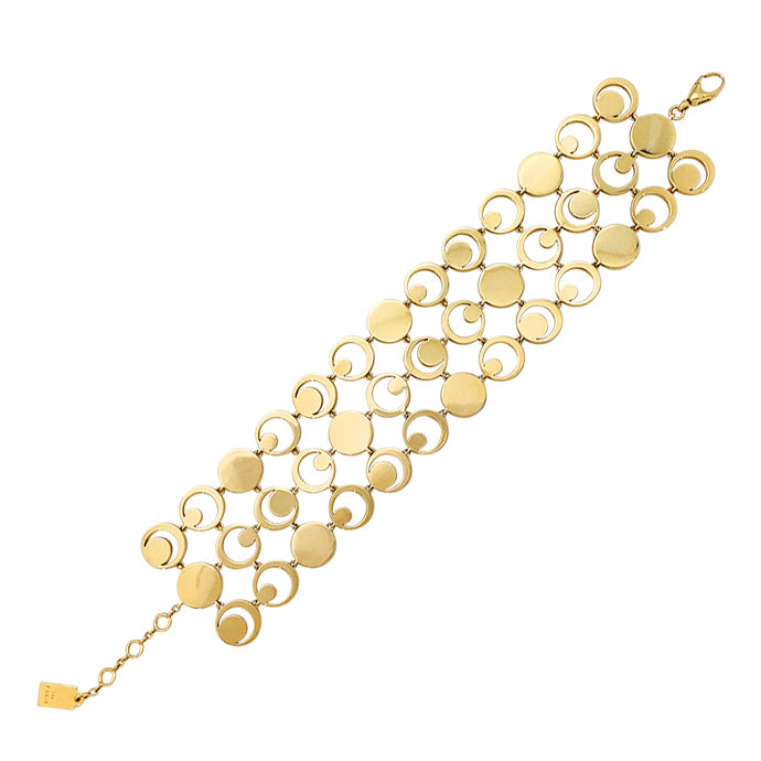 Fred "Moon Light" bracelet in yellow gold, diamonds.