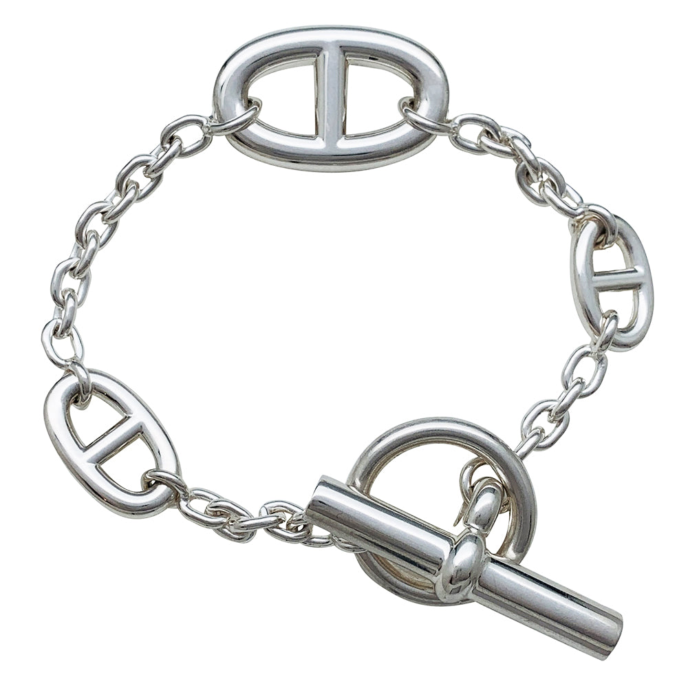 Bracelet Hermès "Farandole" en argent.