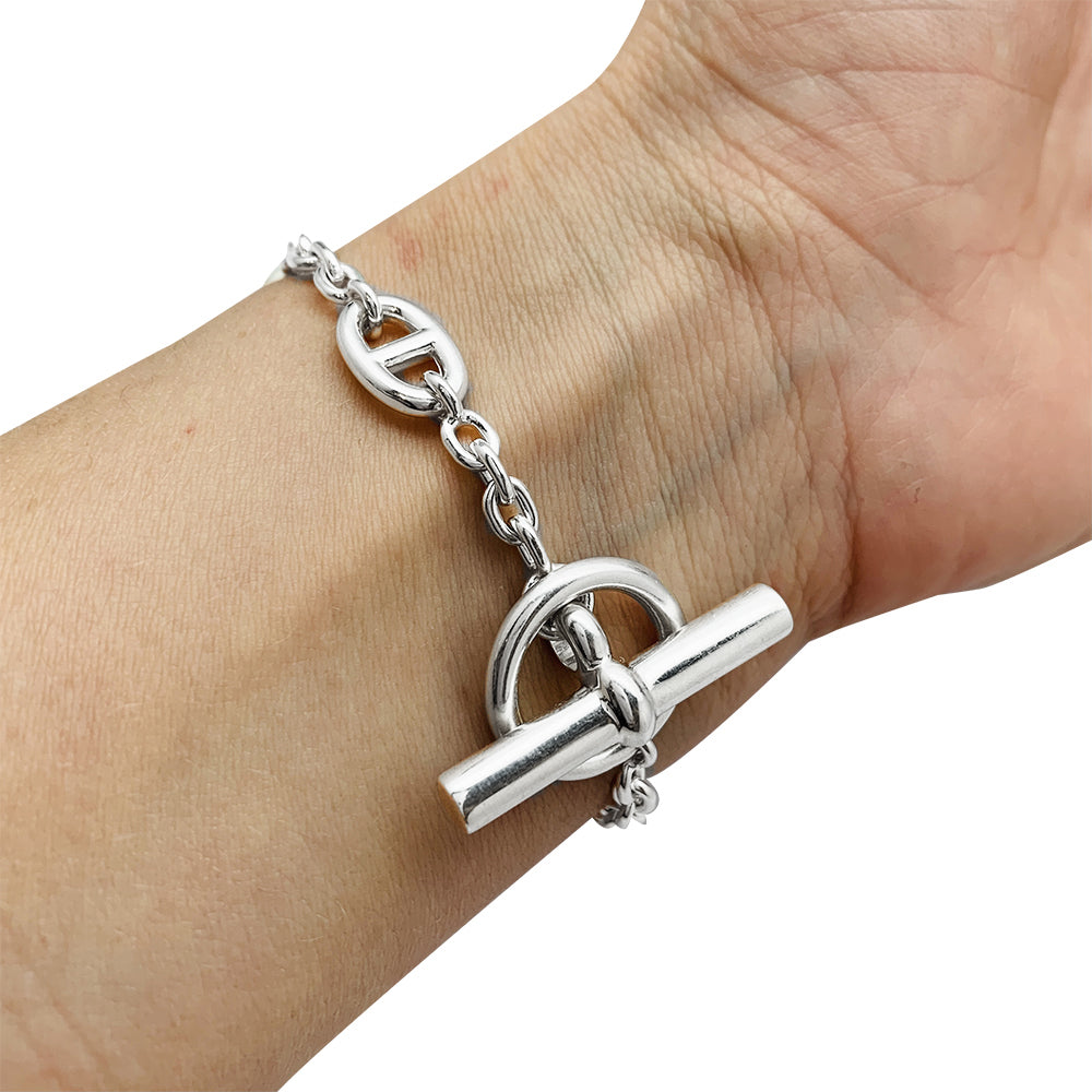 Hermès "Farandole" silver bracelet.