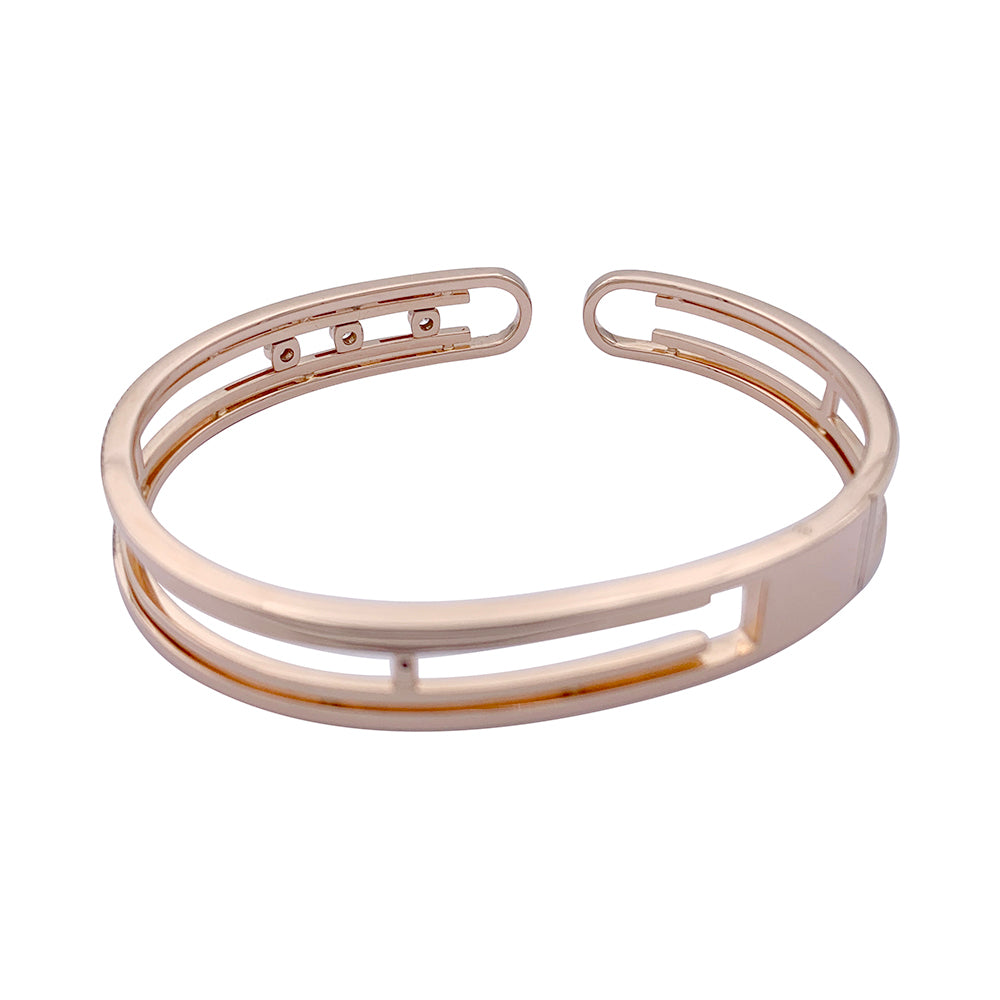 Messika bracelet, "Move 10th Anniversary", pink gold and diamonds.