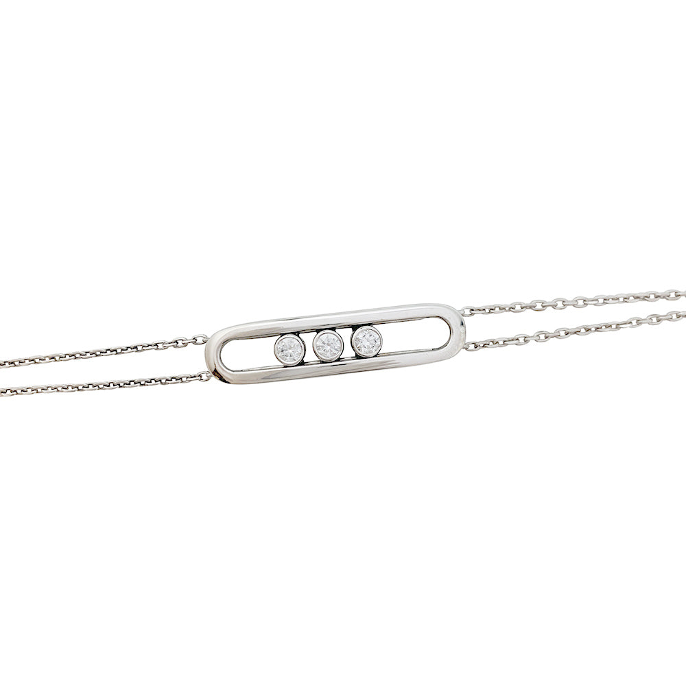 Messika bracelet, "Move Classique", white gold, diamonds.