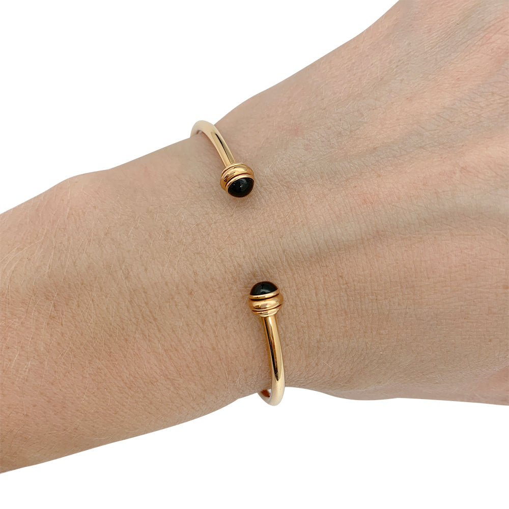 Bracelet Piaget, "Possession", or rose, onyx.