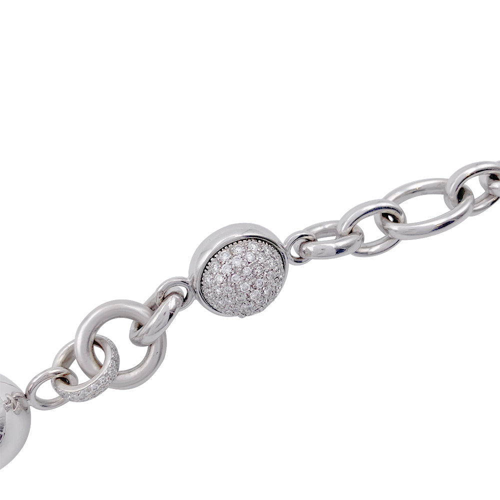 Pomellato bracelet in white gold, diamonds.