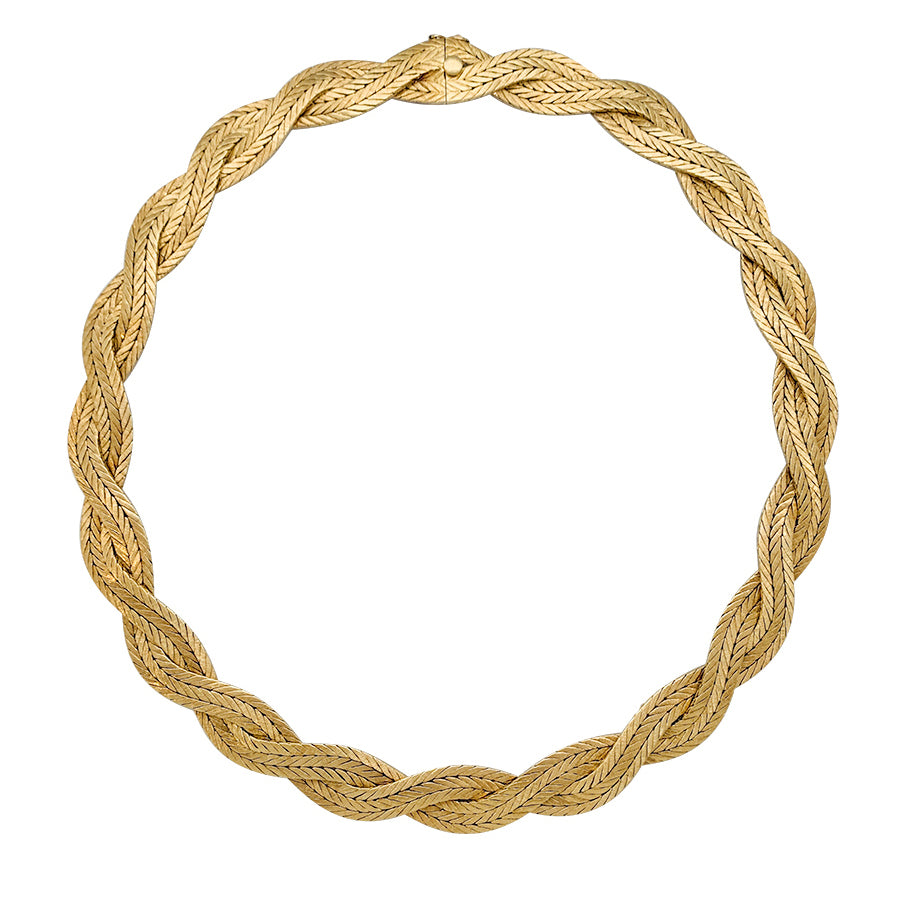 Collier Buccellati, tresse en or jaune.