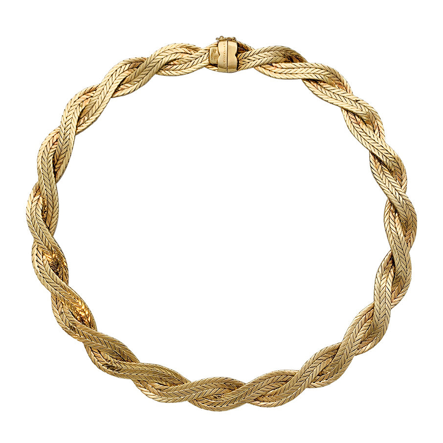 Buccellati necklace, yellow gold braid.