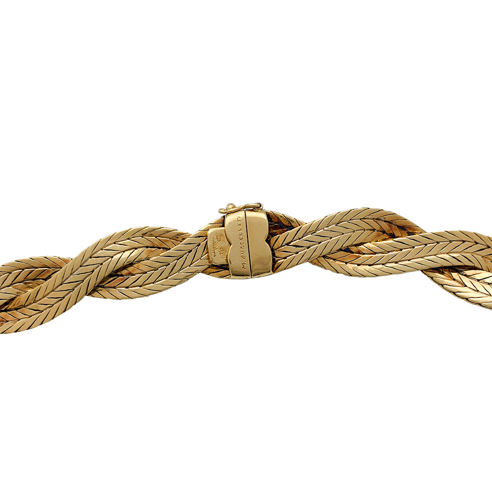 Collier Buccellati, tresse en or jaune.