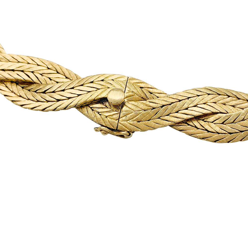 Buccellati necklace, yellow gold braid.