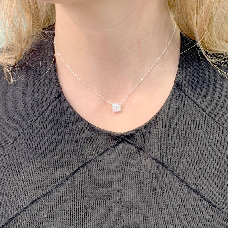 Cartier necklace, "C de Cartier", white gold, diamond.