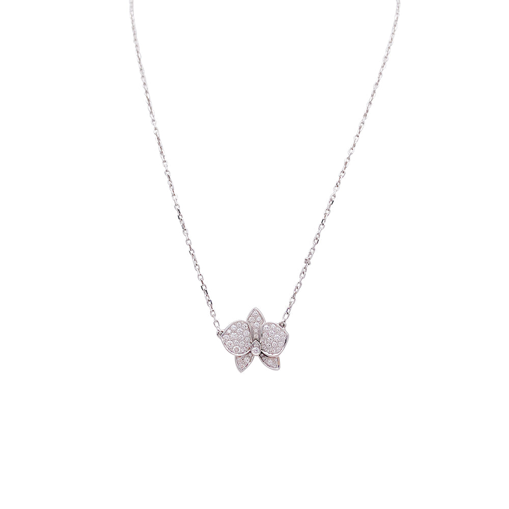 Cartier necklace, "Caresse d'Orchidées", white gold, diamonds.