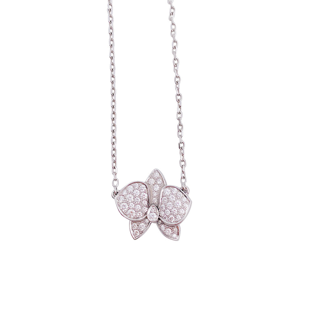 Cartier necklace, "Caresse d'Orchidées", white gold, diamonds.