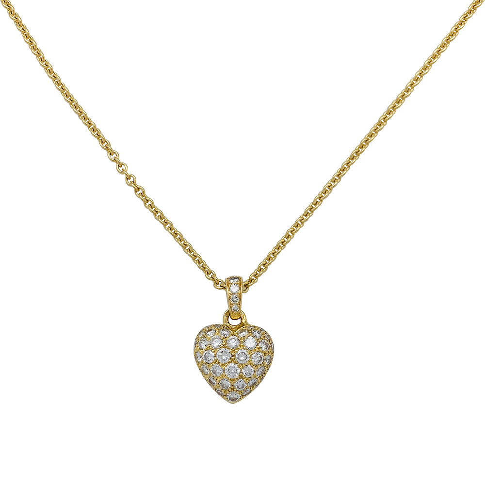 Cartier necklace, "Heart", yellow gold, diamonds.
