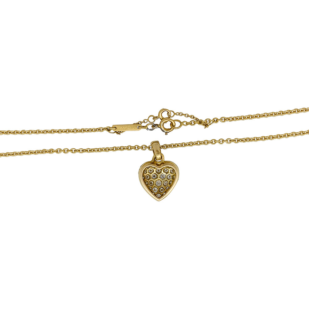 Cartier necklace, "Heart", yellow gold, diamonds.