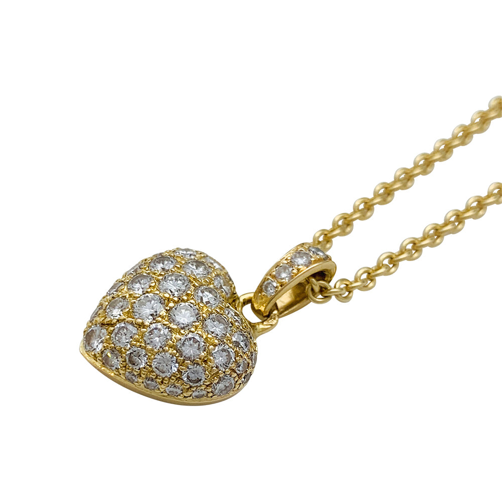 Cartier necklace, "Heart", yellow gold, diamonds.