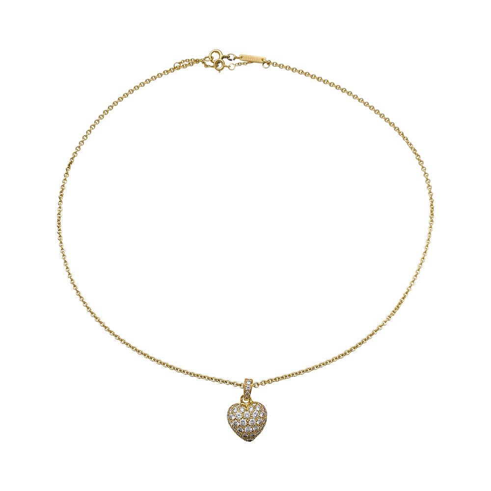 Cartier necklace, "Heart", yellow gold, diamonds.