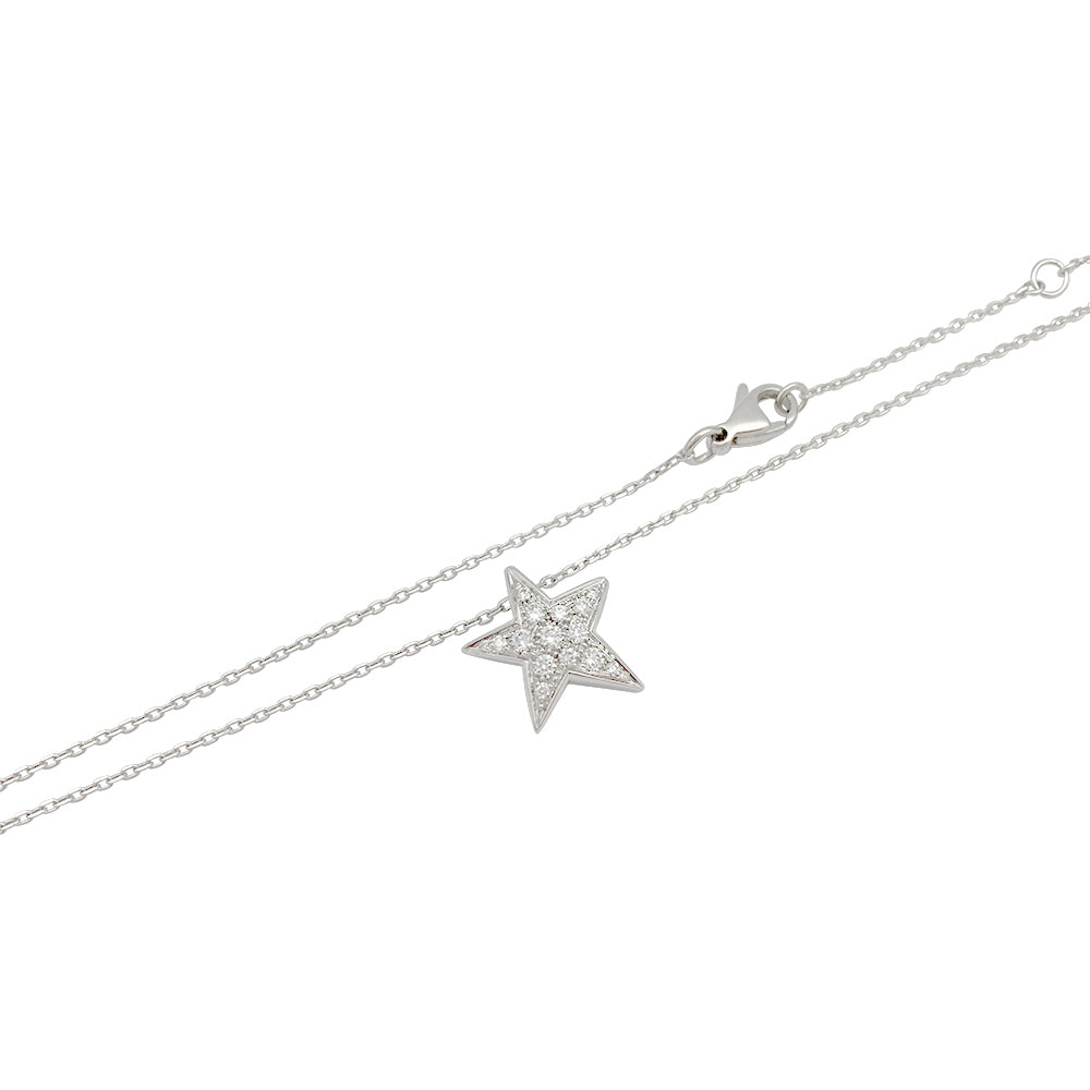 Chanel necklace, "Comète Géode", white gold, diamonds.