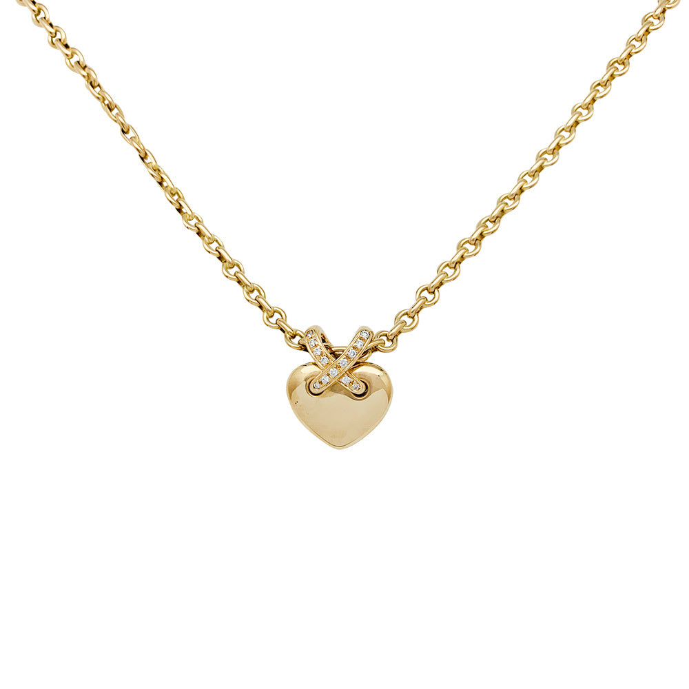 Chaumet "Liens" necklace in yellow gold and diamonds.