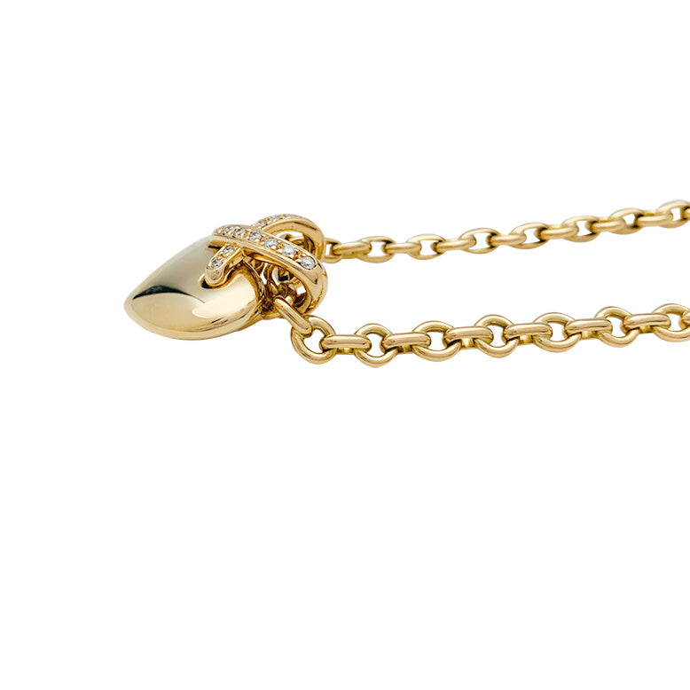 Collier Chaumet "Liens" en or jaune et diamants.