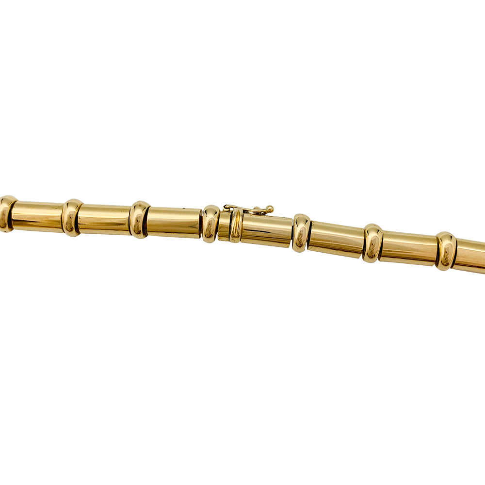 Chimento necklace, yellow gold, white gold, diamonds.