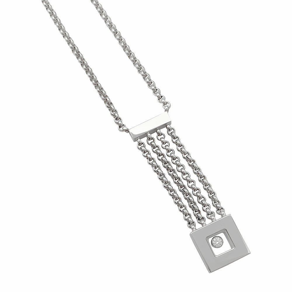 Chopard necklace, "Happy Diamonds", white gold, diamonds.