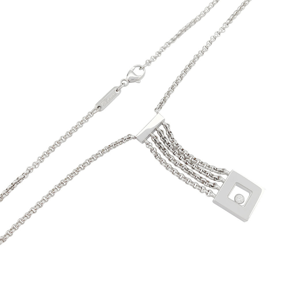 Chopard necklace, "Happy Diamonds", white gold, diamonds.