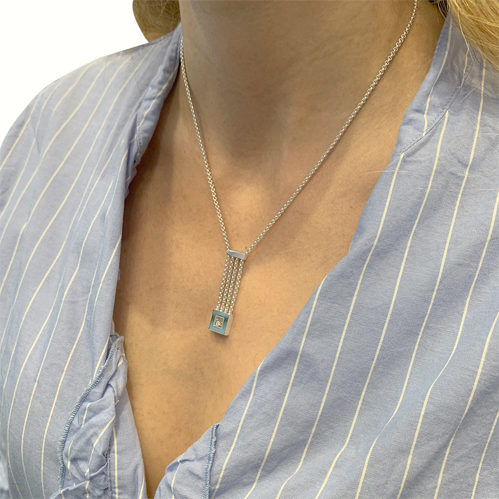 Chopard necklace, "Happy Diamonds", white gold, diamonds.