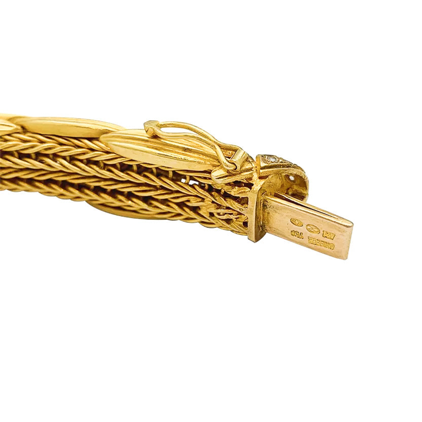 Lalaounis "Epis" necklace in yellow gold and diamonds.