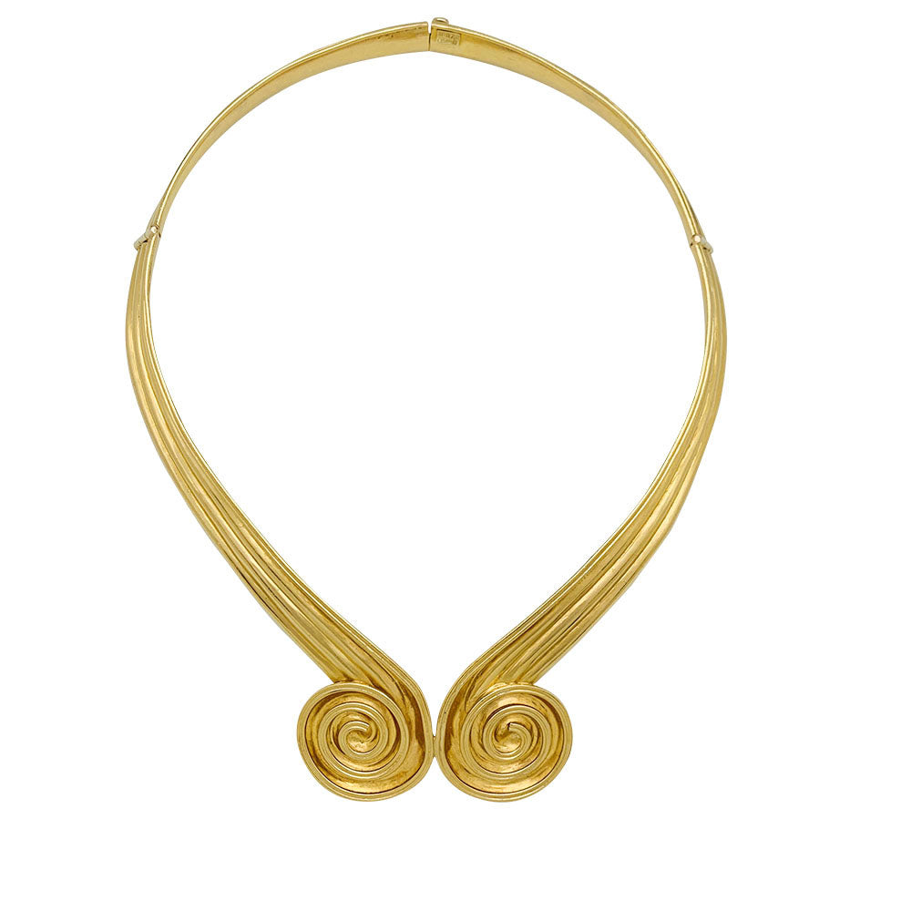 Collier vintage Lalaounis, "Minoan & Mycenaean", or jaune.