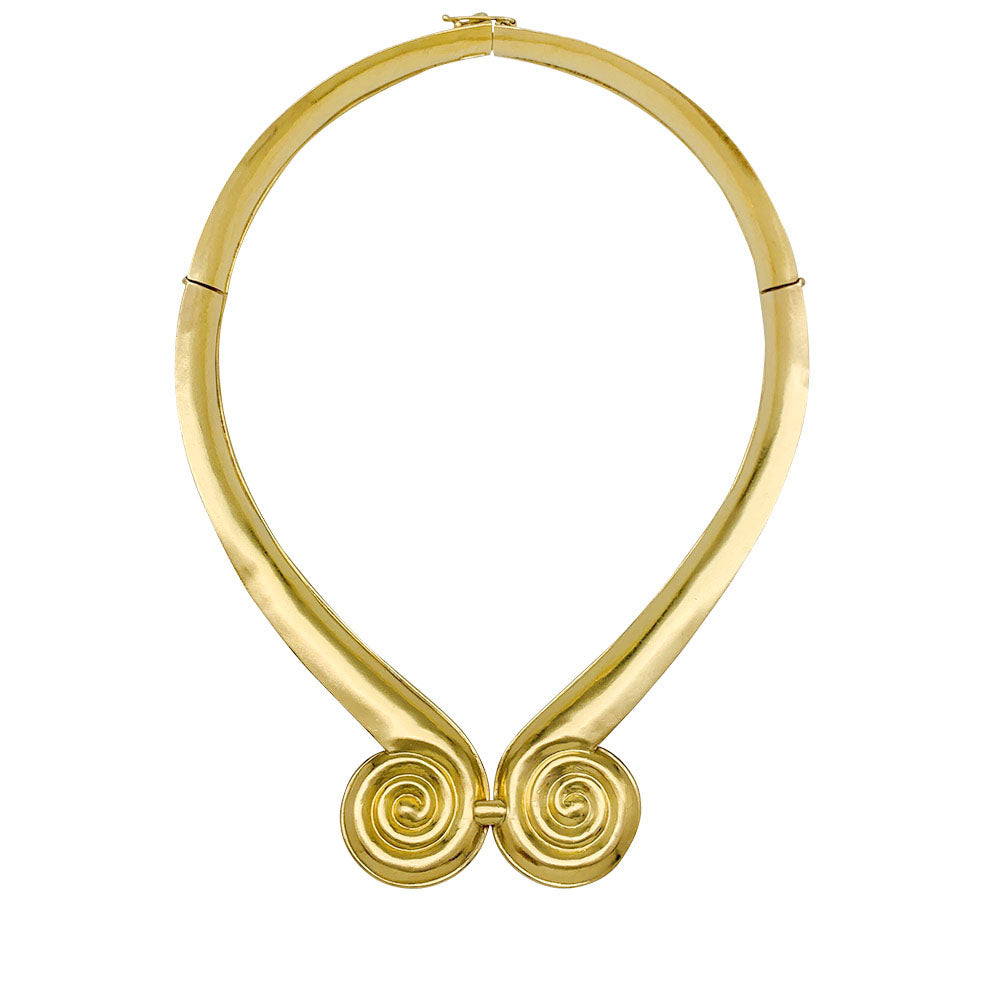 Collier vintage Lalaounis, "Minoan & Mycenaean", or jaune.