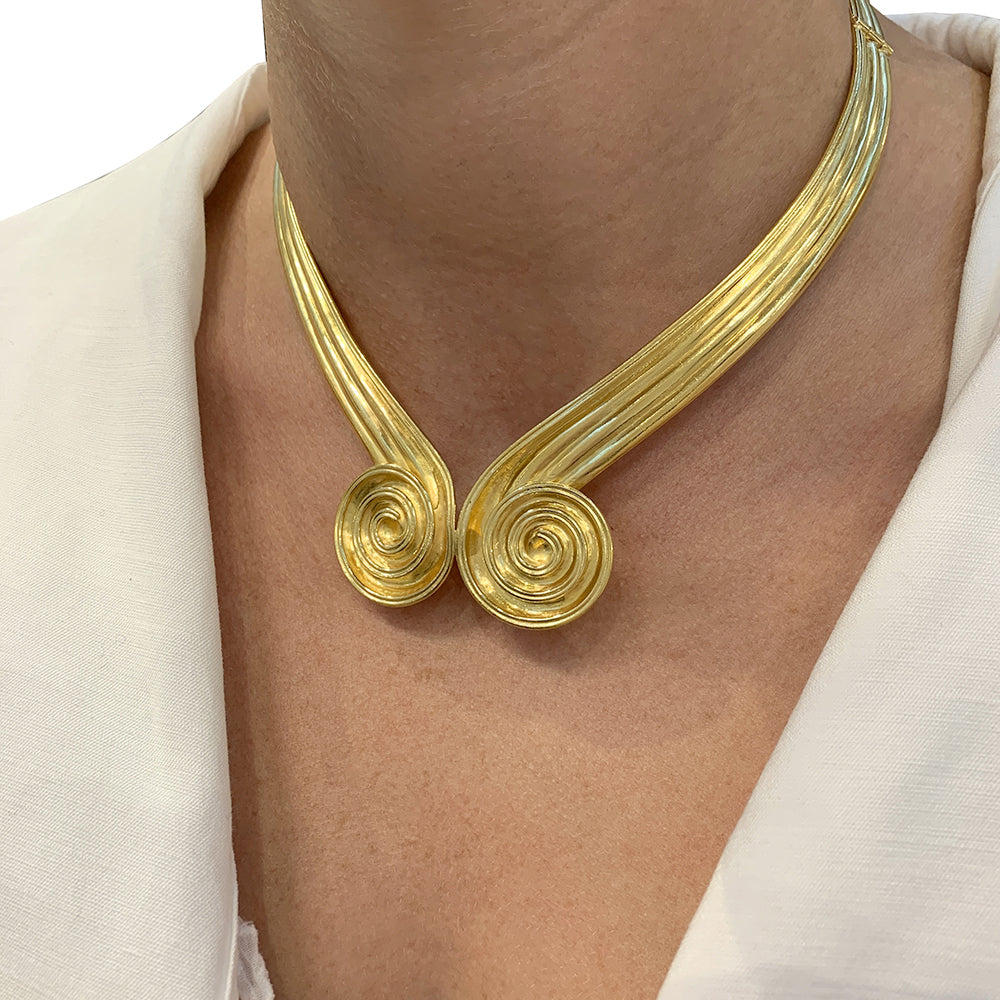 Vintage Lalaounis necklace, "Minoan & Mycenaean", yellow gold.