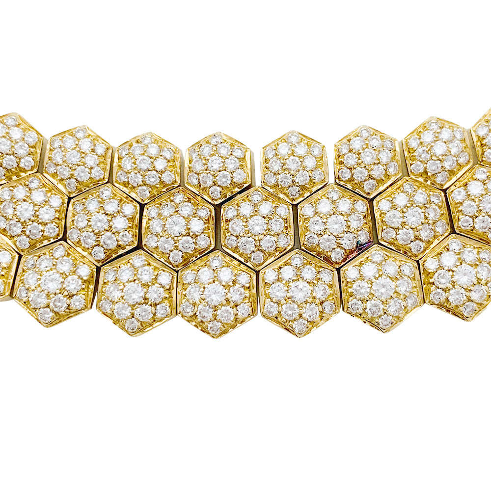 Piaget necklace, "Glancy", yellow gold and diamonds.
