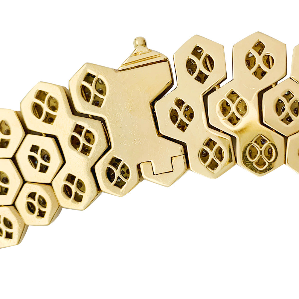Piaget necklace, "Glancy", yellow gold and diamonds.