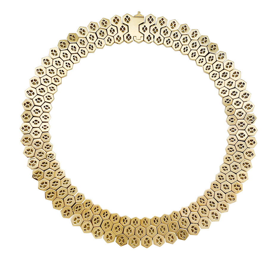 Collier Piaget, "Glancy", or jaune et diamants.