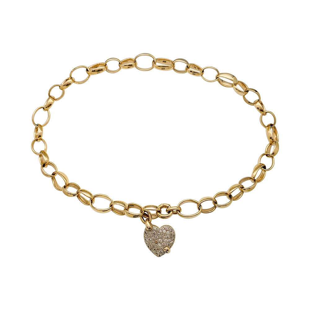 Pomellato "Sabbia" necklace in rose gold and brown diamonds.