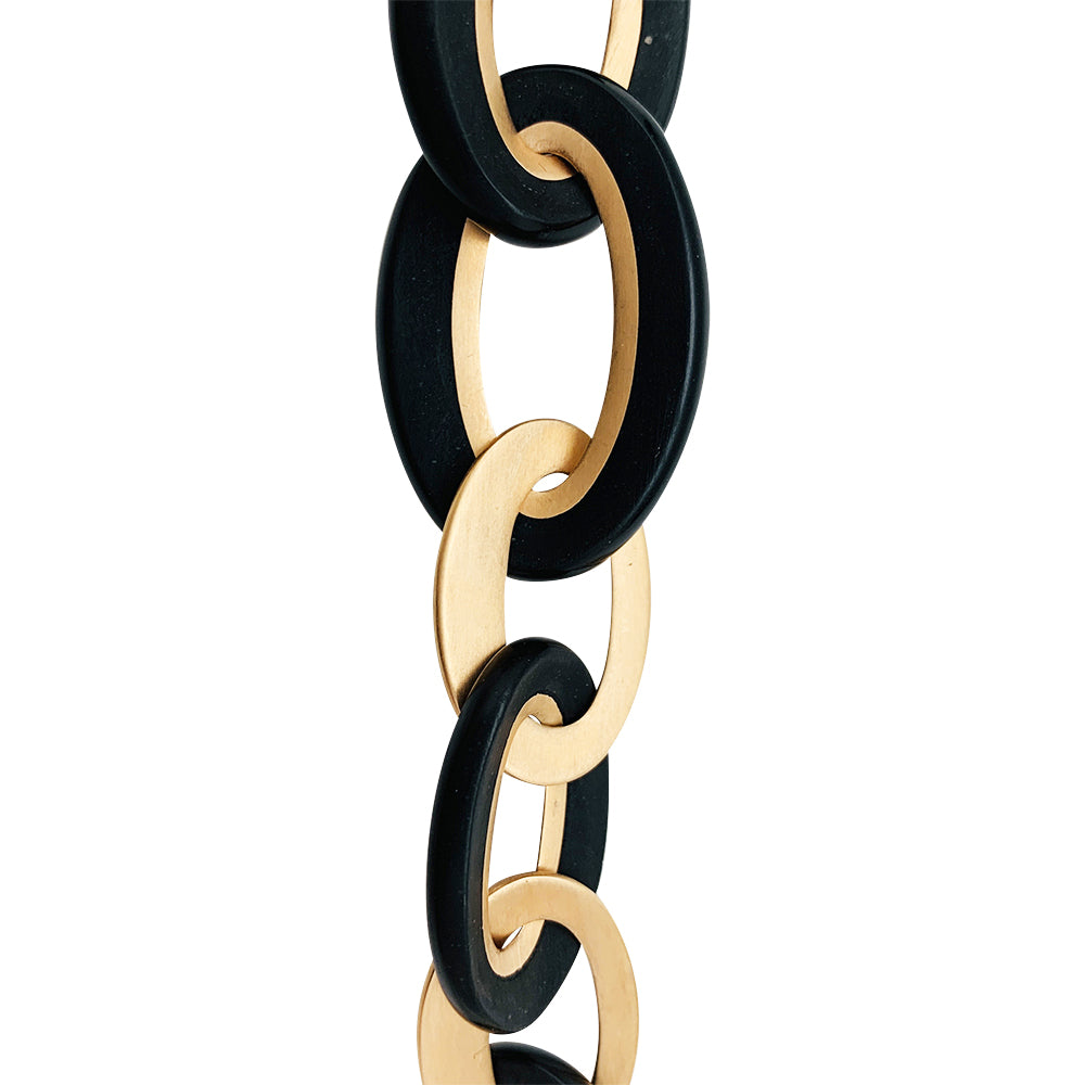 Pomellato "Victoria" necklace in pink gold and jet.