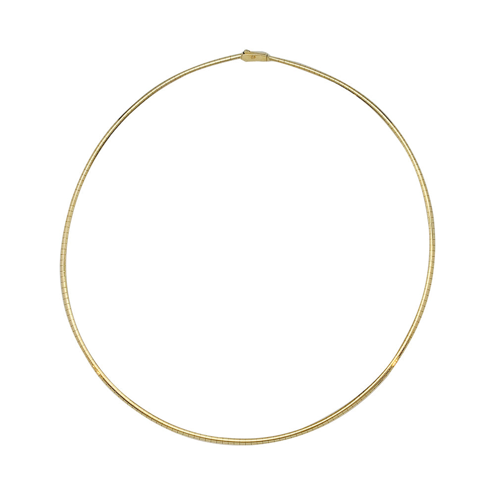 Collier Stern omega or jaune, diamants.