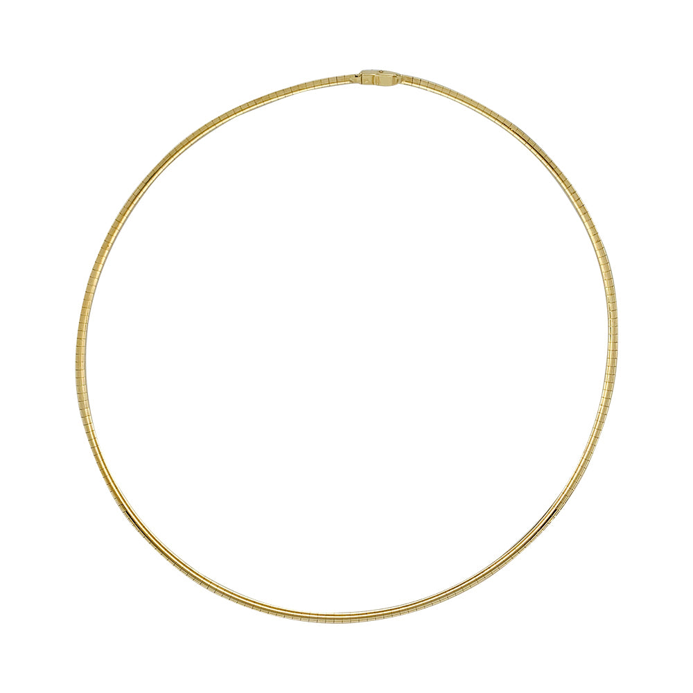 Collier Stern omega or jaune, diamants.
