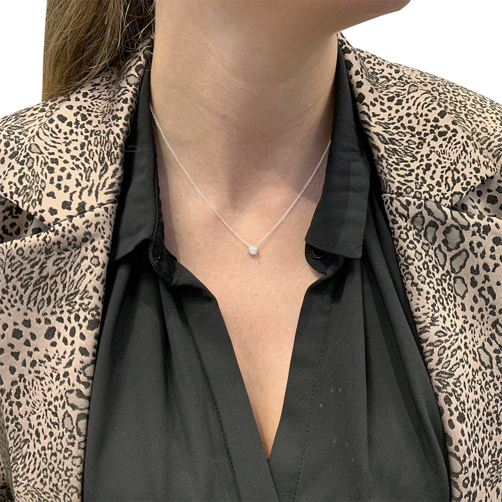 Tiffany&Co. "Lucida" necklace in platinum and diamonds.