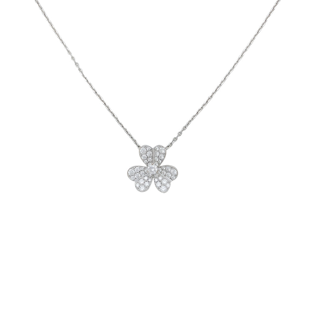 Collier Van Cleef & Arpels "Frivole" en or blanc et diamants.