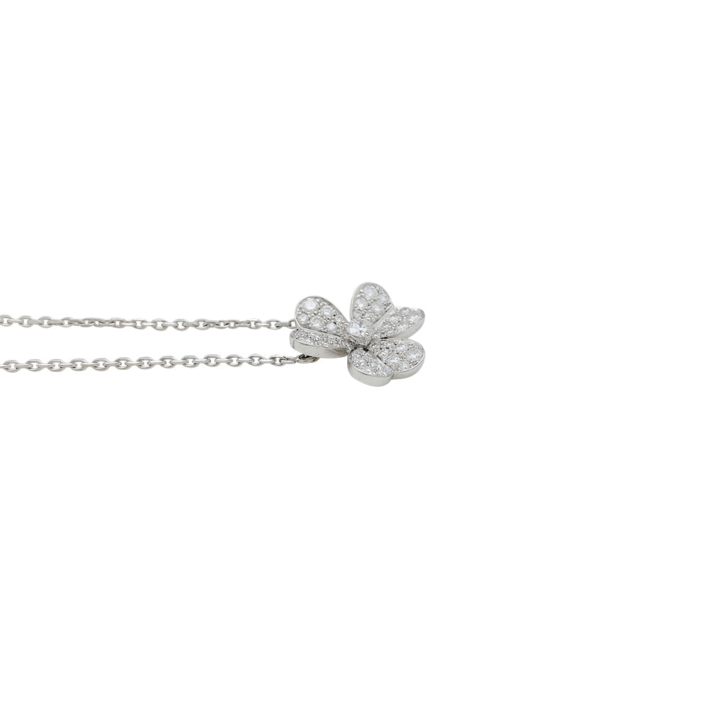 Van Cleef & Arpels "Frivole" necklace in white gold and diamonds.