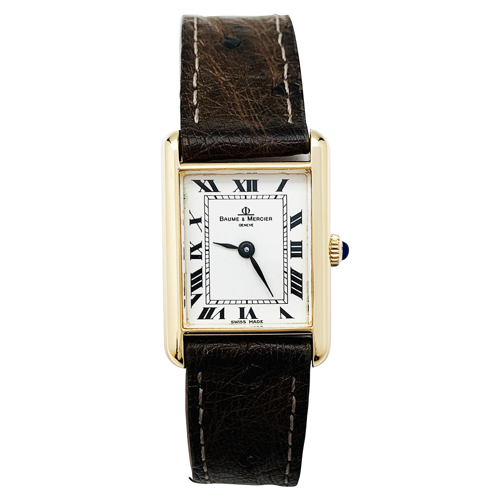 Montre Baume & Mercier, "Tank", en or jaune.