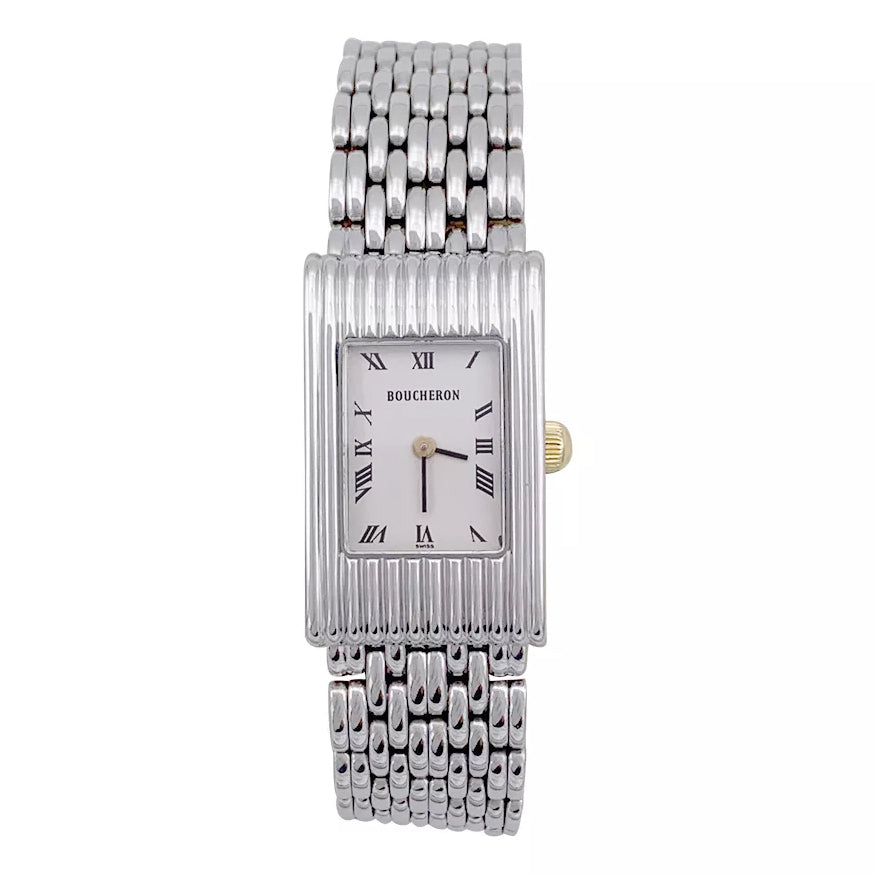 Montre Boucheron, "Reflet", acier.