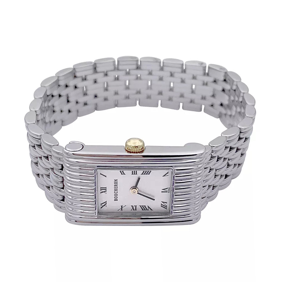 Boucheron watch, "Reflet", steel.
