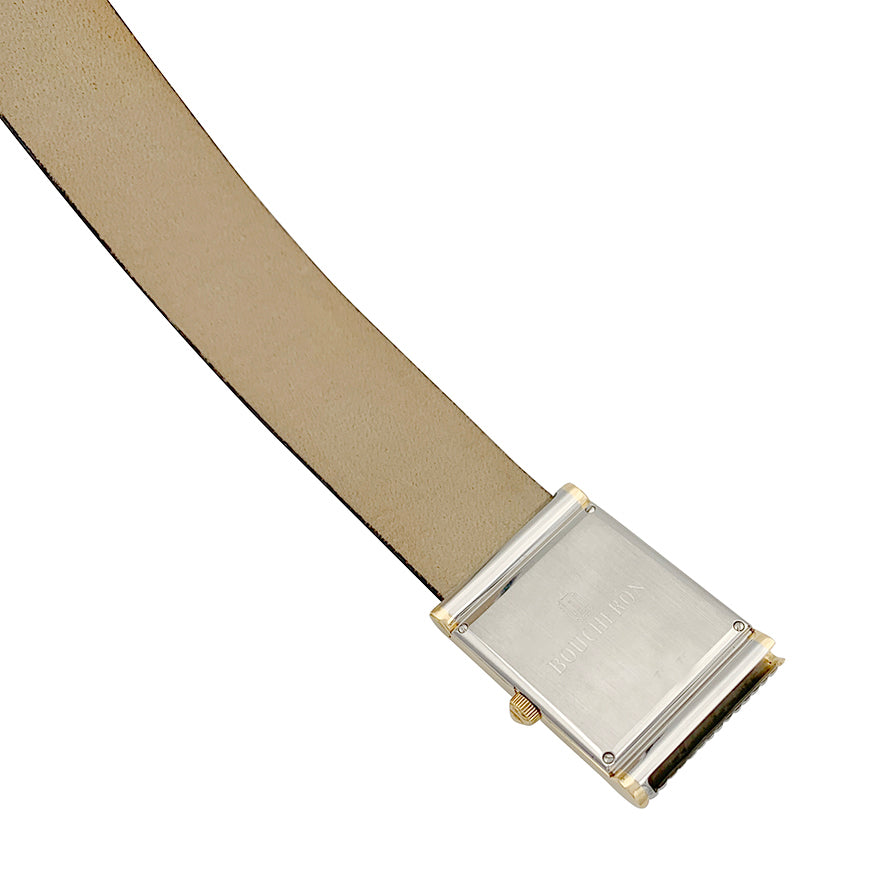 Montre Boucheron, "Reflet", or jaune, acier.