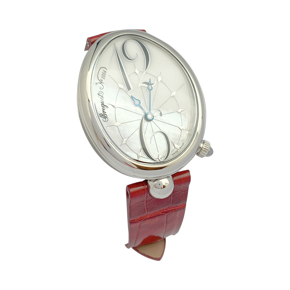 Montre Breguet, "Reine de Naples", acier, cuir.