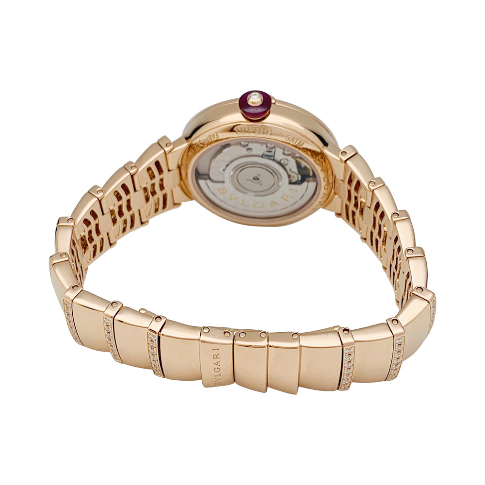 Montre Bulgari, "Lvcea", or rose et diamants.