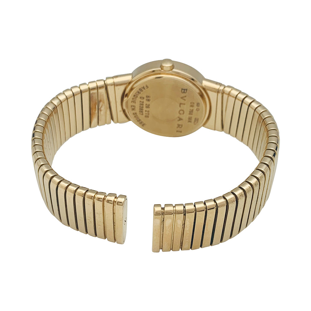 Bulgari watch in yellow gold model "BB 19" yellow gold bracelet.