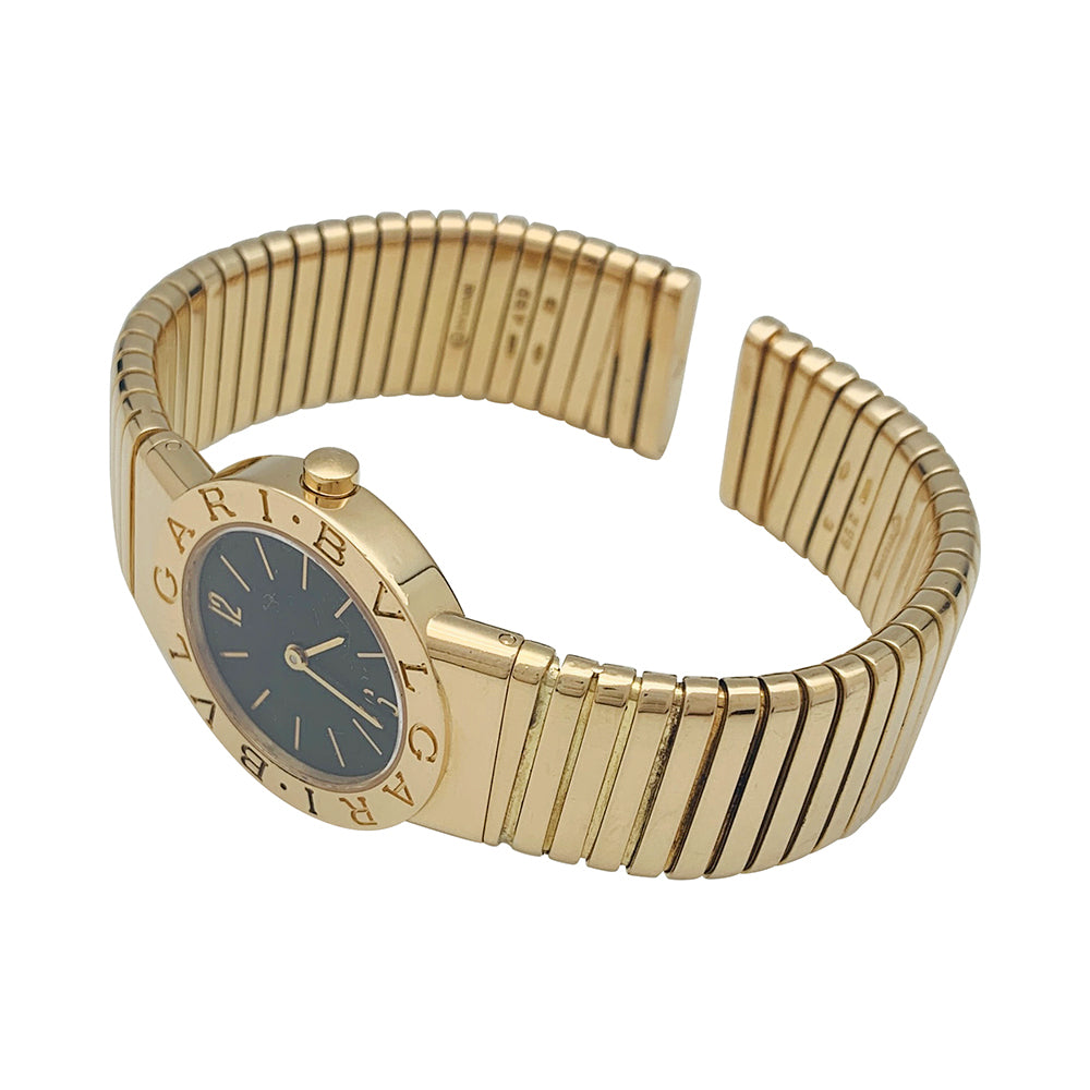 Bulgari watch in yellow gold model "BB 19" yellow gold bracelet.