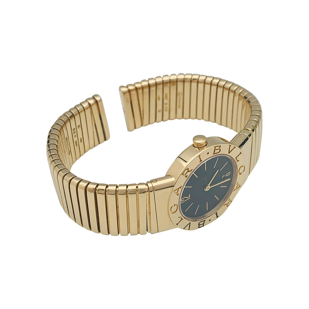 Bulgari watch in yellow gold model "BB 19" yellow gold bracelet.