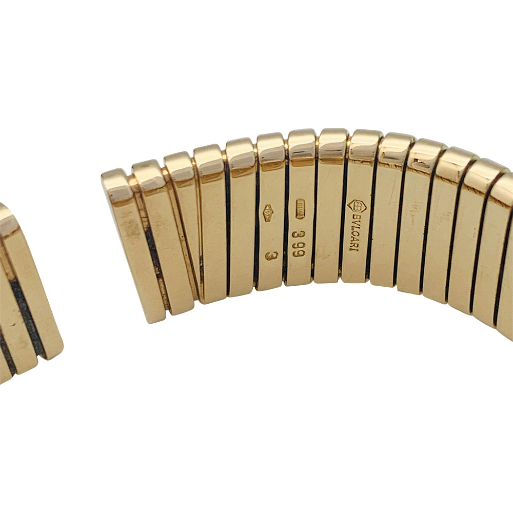 Bulgari watch in yellow gold model "BB 19" yellow gold bracelet.