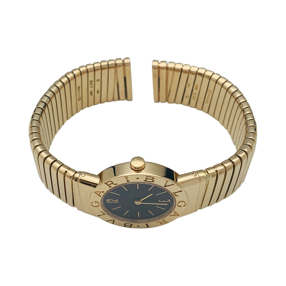 Bulgari watch in yellow gold model "BB 19" yellow gold bracelet.